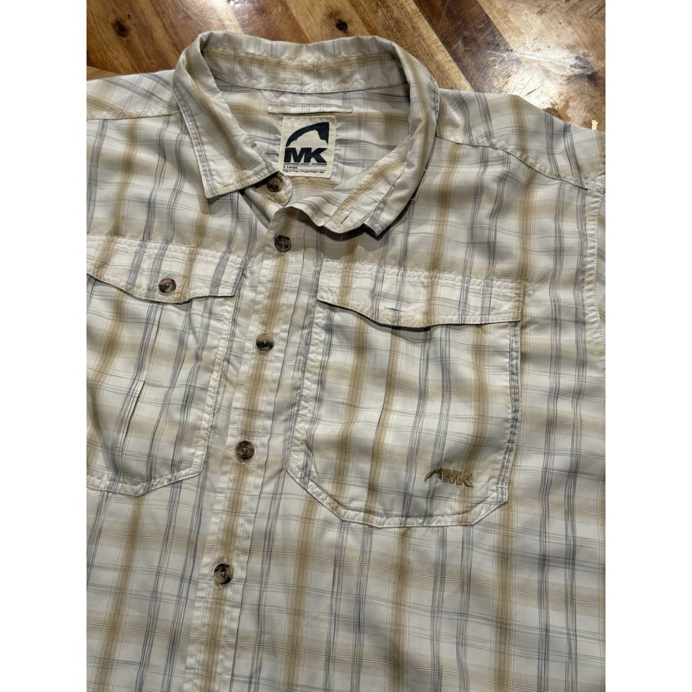 Mountain Khakis Shirts Lot Of 2 Mens XL Button Up Soft Polyester‎ Short & Long - Picture 6 of 10